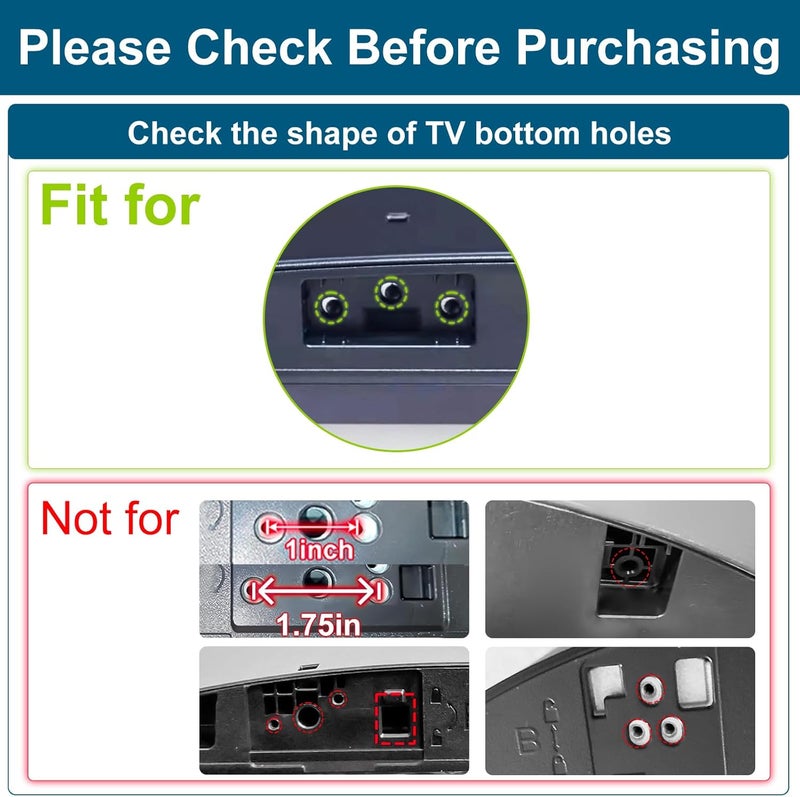 Maozhren TV Stand for LG TV Legs Replacement, for 75UQ9000PUD 70UP8070 70UQ7070ZUD 70UQ7590PUB 70UQ8000 75UP8070 75UQ8000 82UP8770 86UP8770 86UQ8000 86UQ7070, Only for LG 70" 75" 82" 86" TV Models We List - Image 2
